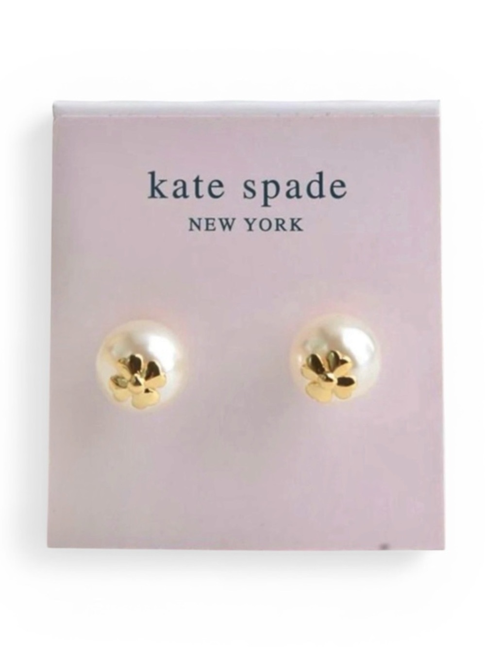 KATE SPADE Pearls On Pearl Stud Earrings with Dust Bag and Gift Box